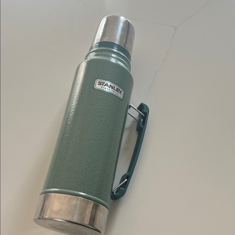 Stanley Classic Green and Silver Thermos